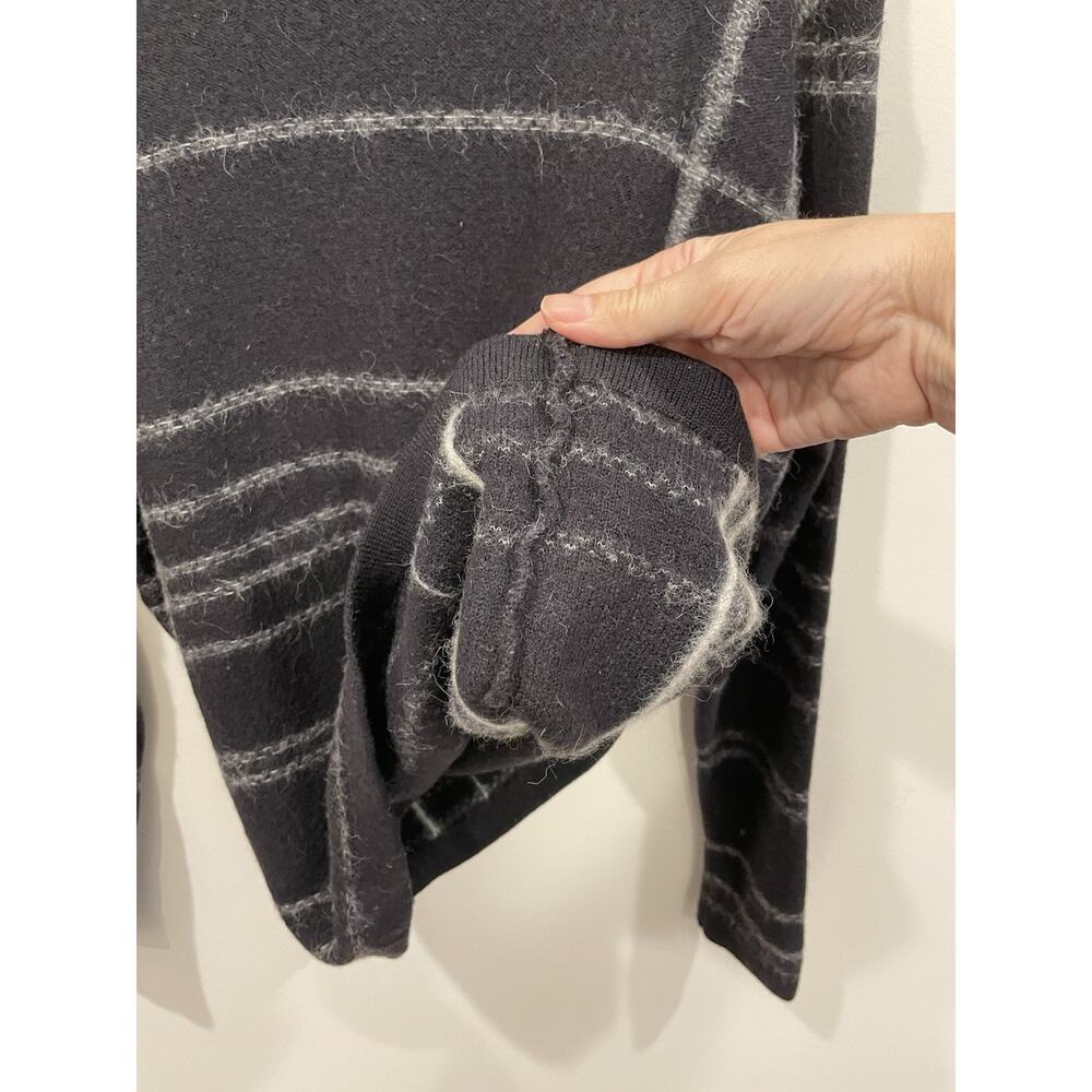 STEPHAN SCHNEIDER Wool/Alpaca Men’s Black & Gray Plaid Sweater Size 5 Small - Picture 7 of 8